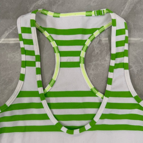 Women’s Lululemon Cool Racerback Striped Tank Top Ocean Stripe Frond Size 2 - Picture 5 of 16